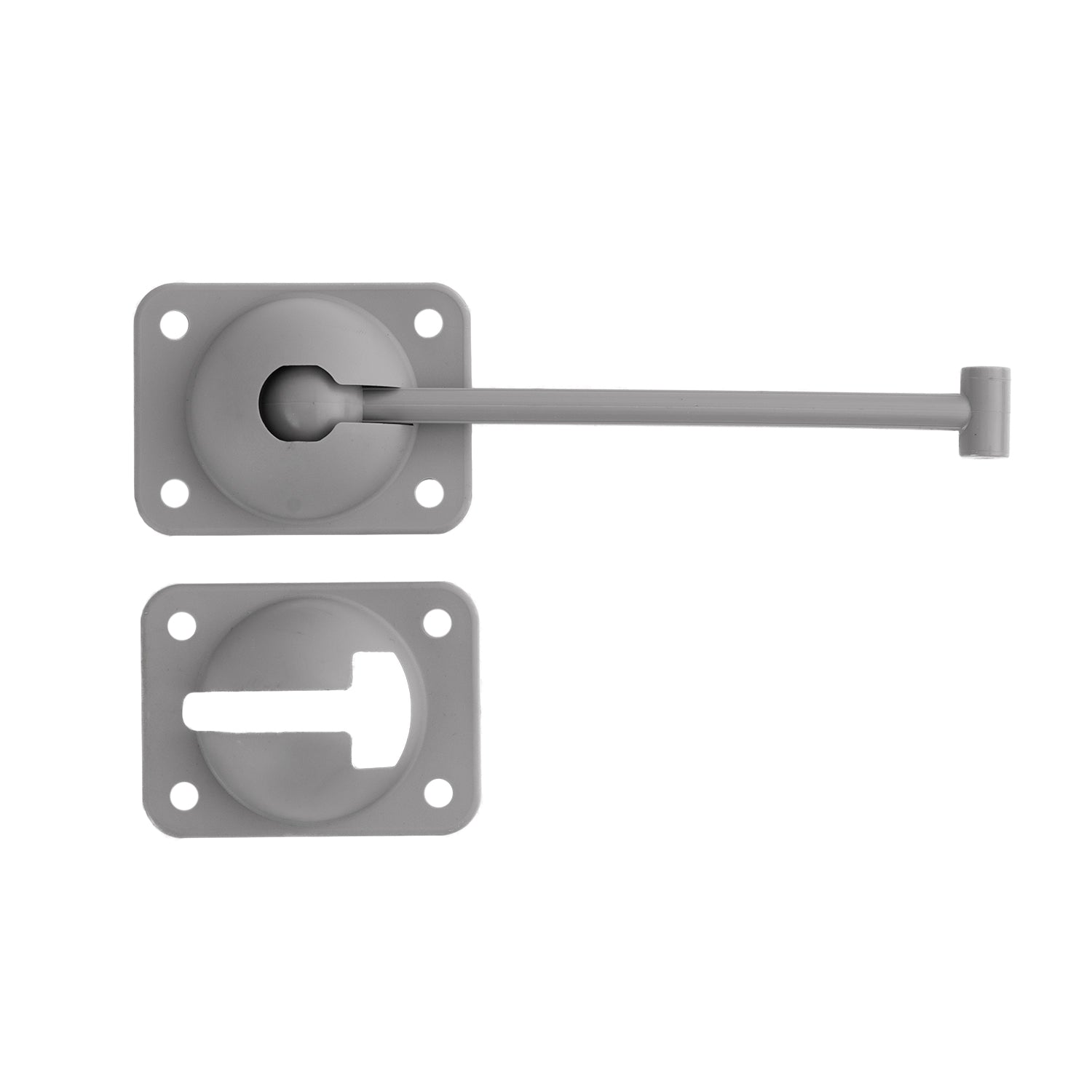 RV T-Style Door Latch | 6" Hook | Gray